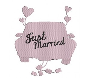 Stickserie - Just Married Car